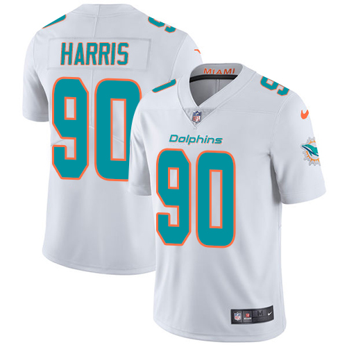 Nike Dolphins #90 Charles Harris White Men's Stitched NFL Vapor Untouchable Limited Jersey - Click Image to Close